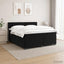 Box Spring Seng med Madras og LED Sort 200 x 200 cm Velour