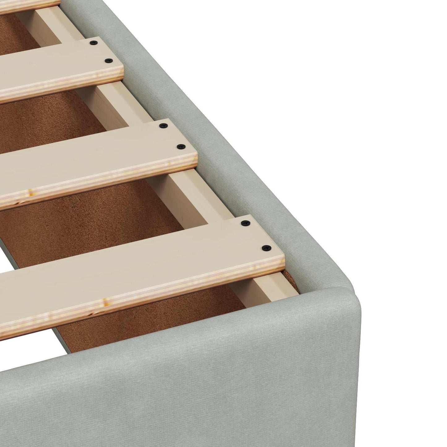 Box Spring Seng med Madras og LED Lysegrå 200 x 200 cm Velour