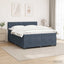 Box Spring Seng med Madras og LED Mørkegrå 200 x 200 cm Velour