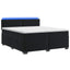 Box Spring Seng med Madras og LED Sort 200 x 200 cm Velour
