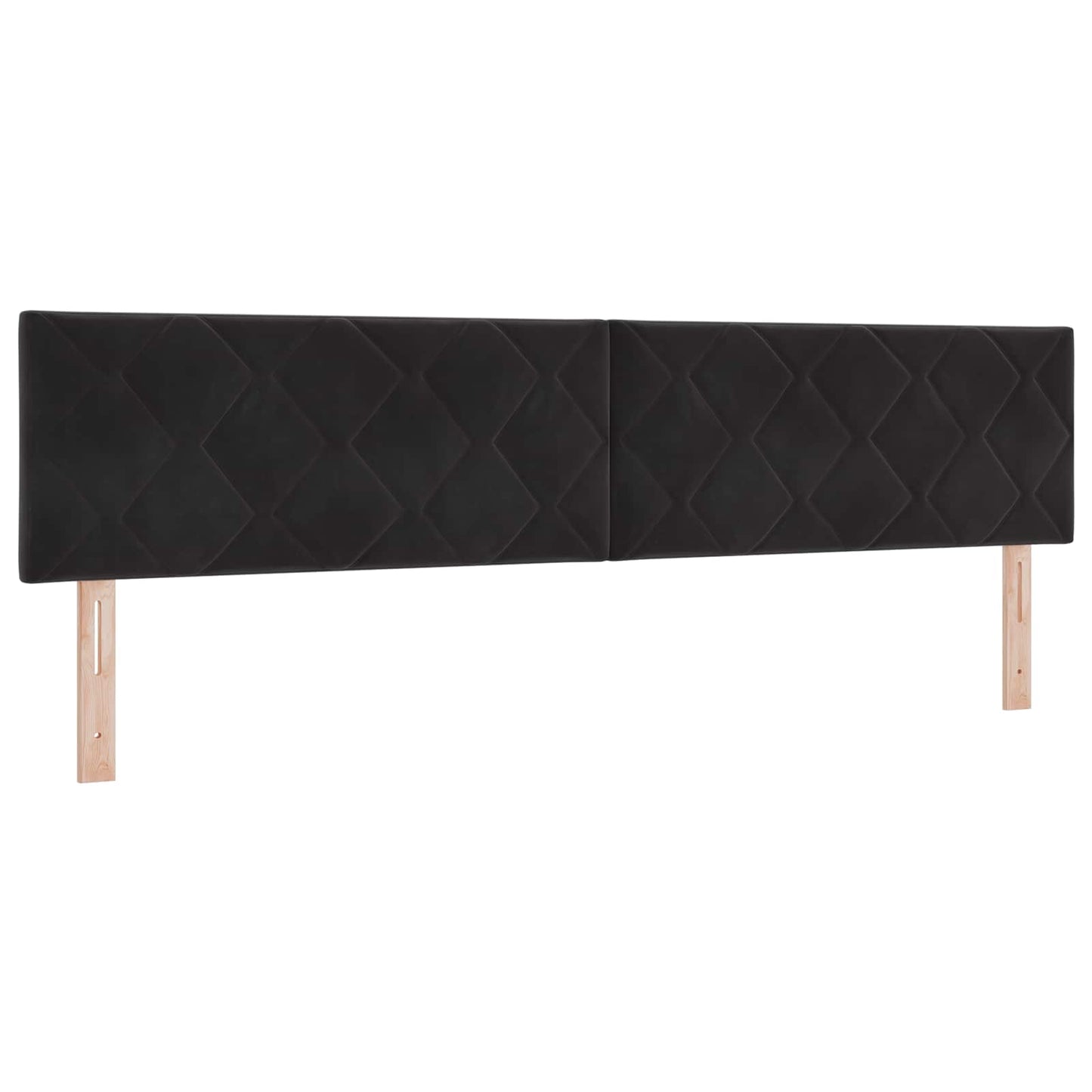 Box Spring Seng med Madras og LED Sort 200 x 200 cm Velour
