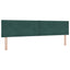 Box Spring Seng med Madras og LED Mørkegrøn 200 x 200 cm Velour