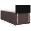 Boxmadras med topmadras Mørk Brun 80 x 200 cm Stof