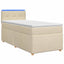 Boxmadras med topmadras Cremefarvet 100 x 200 cm Stof