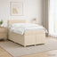 Boxmadras med topmadras Cremefarvet 120 x 190 cm Stof