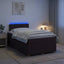 Boxmadras med topmadras Mørk Brun 120 x 190 cm Stof