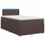 Boxmadras med topmadras Mørk Brun 120 x 190 cm Stof