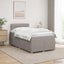 Boxmadras med topmadras Gråbrun 120 x 190 cm Stof