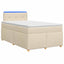 Boxmadras med topmadras Cremefarvet 120 x 190 cm Stof