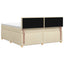 Boxmadras med topmadras Cremefarvet 140 x 190 cm Stof