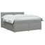 Boxmadras med topmadras Lysegrå 140 x 190 cm Stof