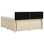 Boxmadras med topmadras Cremefarvet 160 x 200 cm Stof