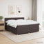 Boxmadras med topmadras Mørk Brun 200 x 200 cm Stof