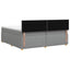 Boxmadras med topmadras Lysegrå 200 x 200 cm Stof