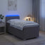 Boxmadras med topmadras Gråbrun 100 x 200 cm Stof