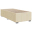 Boxmadras med topmadras Cremefarvet 90 x 200 cm Stof