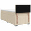 Boxmadras med topmadras Cremefarvet 90 x 200 cm Stof
