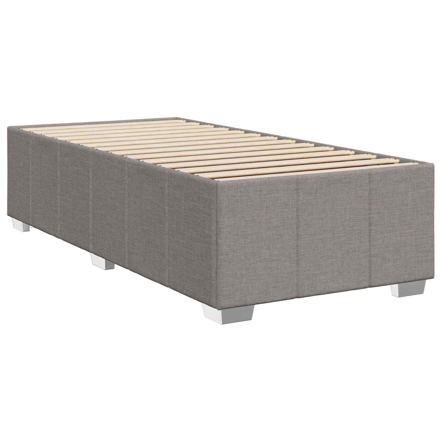 Boxmadras med topmadras Gråbrun 100 x 200 cm Stof