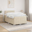 Boxmadras med topmadras Cremefarvet 120 x 200 cm Stof