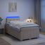 Boxmadras med topmadras Cremefarvet 120 x 200 cm Stof