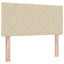 Boxmadras med topmadras Cremefarvet 120 x 190 cm Stof