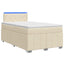 Boxmadras med topmadras Cremefarvet 120 x 200 cm Stof