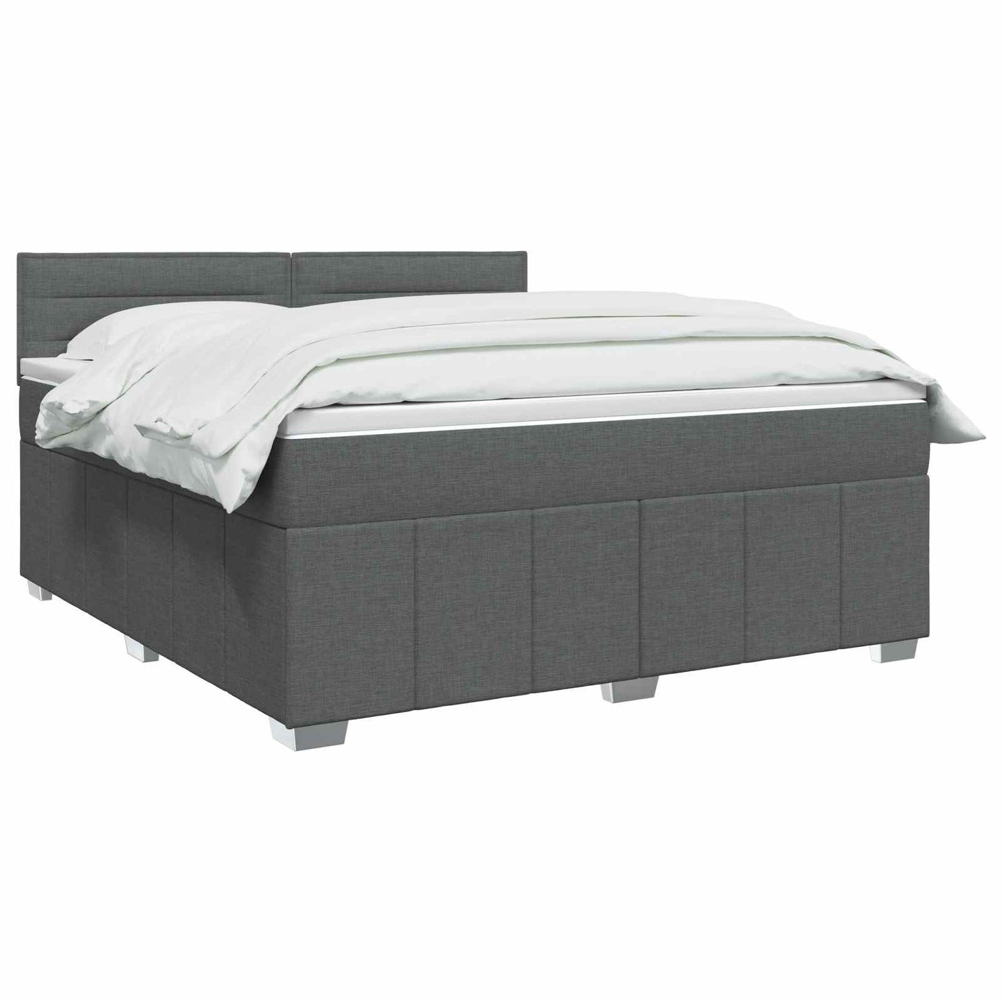 Boxmadras med topmadras Mørk Brun 140 x 200 cm Stof