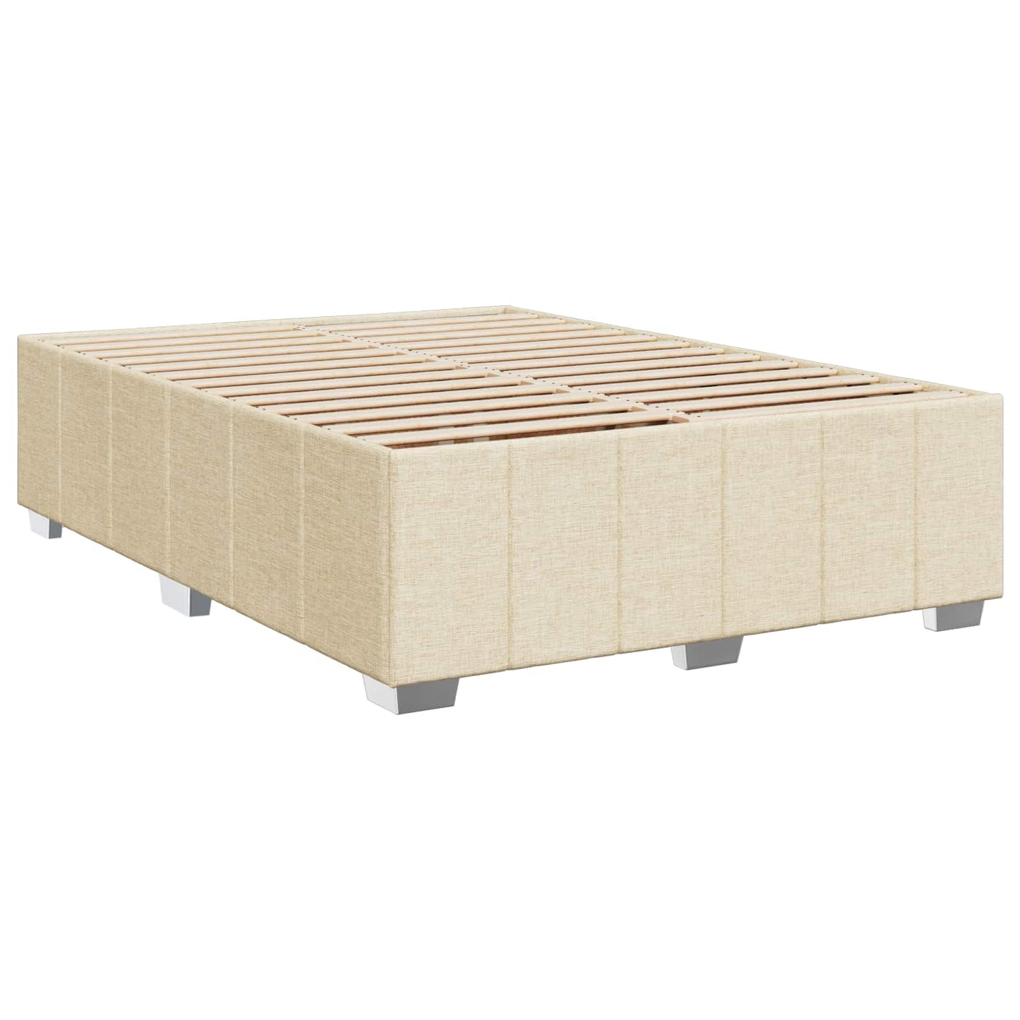 Boxmadras med topmadras Cremefarvet 160 x 200 cm Stof