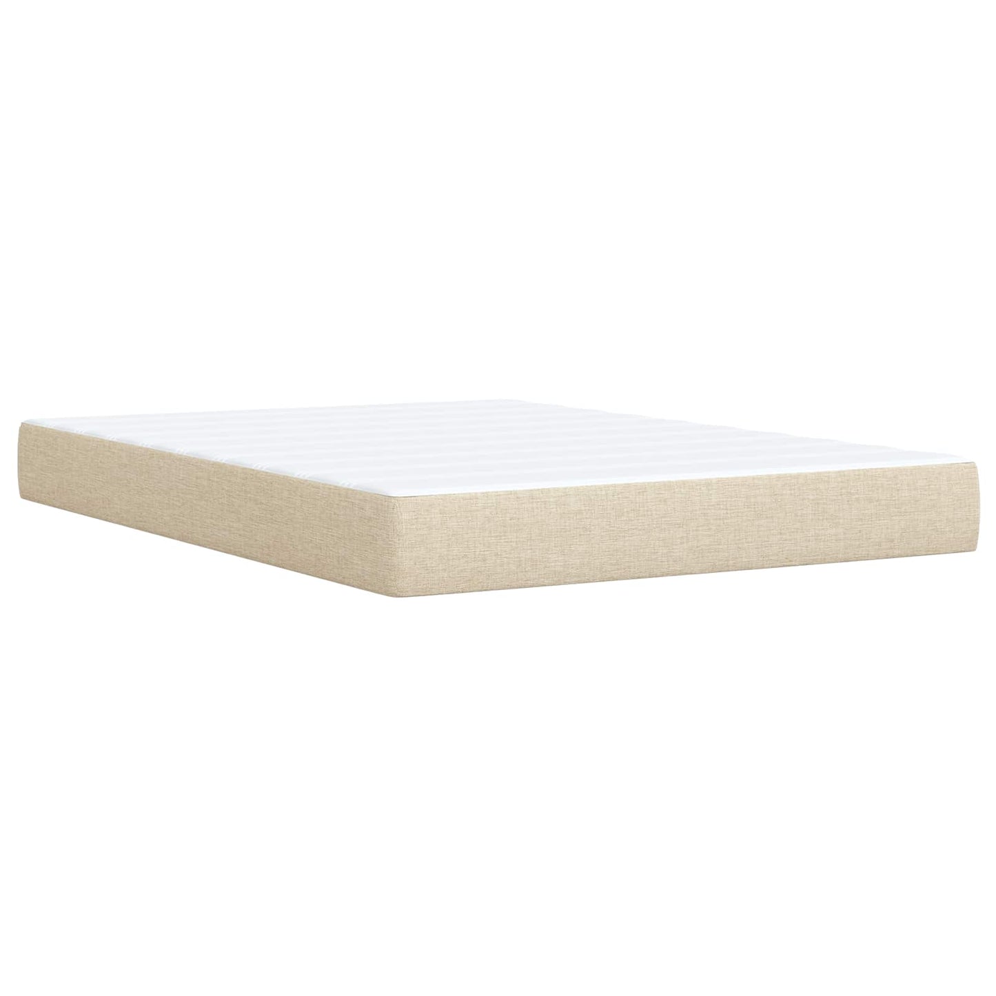 Boxmadras med topmadras Cremefarvet 160 x 200 cm Stof