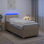 Boxmadras med topmadras Cremefarvet 100 x 200 cm Stof