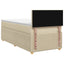 Boxmadras med topmadras Cremefarvet 100 x 200 cm Stof