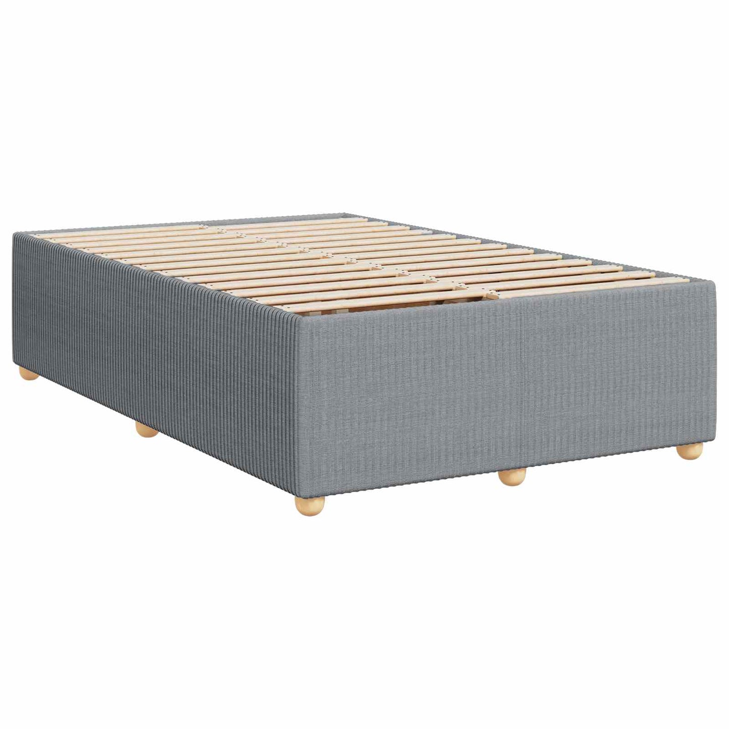 Boxmadras med topmadras Lysegrå 120 x 190 cm Stof