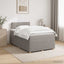 Boxmadras med topmadras Gråbrun 120 x 190 cm Stof