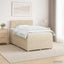 Boxmadras med topmadras Cremefarvet 120 x 190 cm Stof