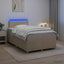 Boxmadras med topmadras Cremefarvet 120 x 190 cm Stof