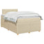 Boxmadras med topmadras Cremefarvet 120 x 190 cm Stof