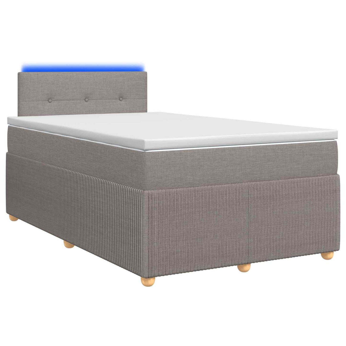 Boxmadras med topmadras Gråbrun 120 x 200 cm Stof