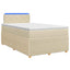 Boxmadras med topmadras Cremefarvet 120 x 200 cm Stof