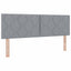 Boxmadras med topmadras Lysegrå 140 x 190 cm Stof