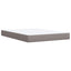 Boxmadras med topmadras Gråbrun 140 x 190 cm Stof