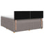 Boxmadras med topmadras Gråbrun 140 x 190 cm Stof