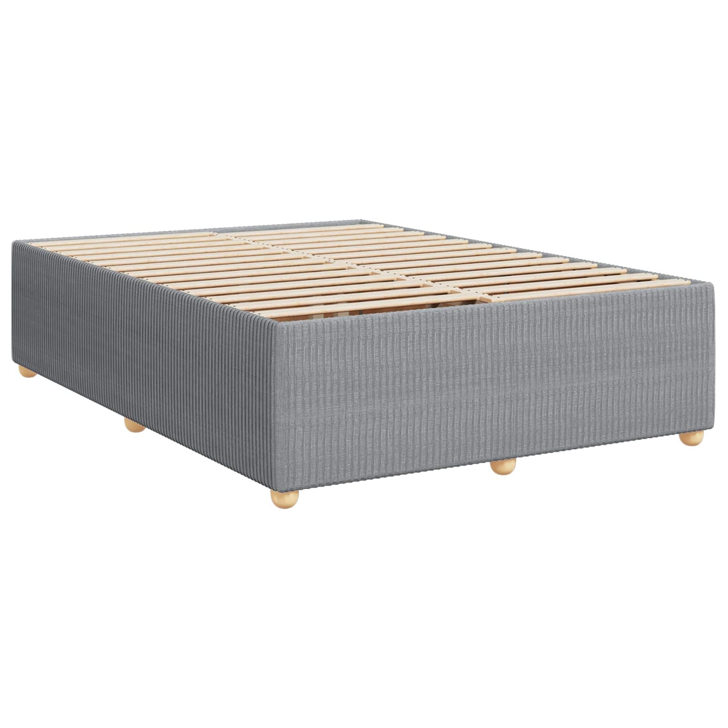 Boxmadras med topmadras Lysegrå 160 x 200 cm Stof