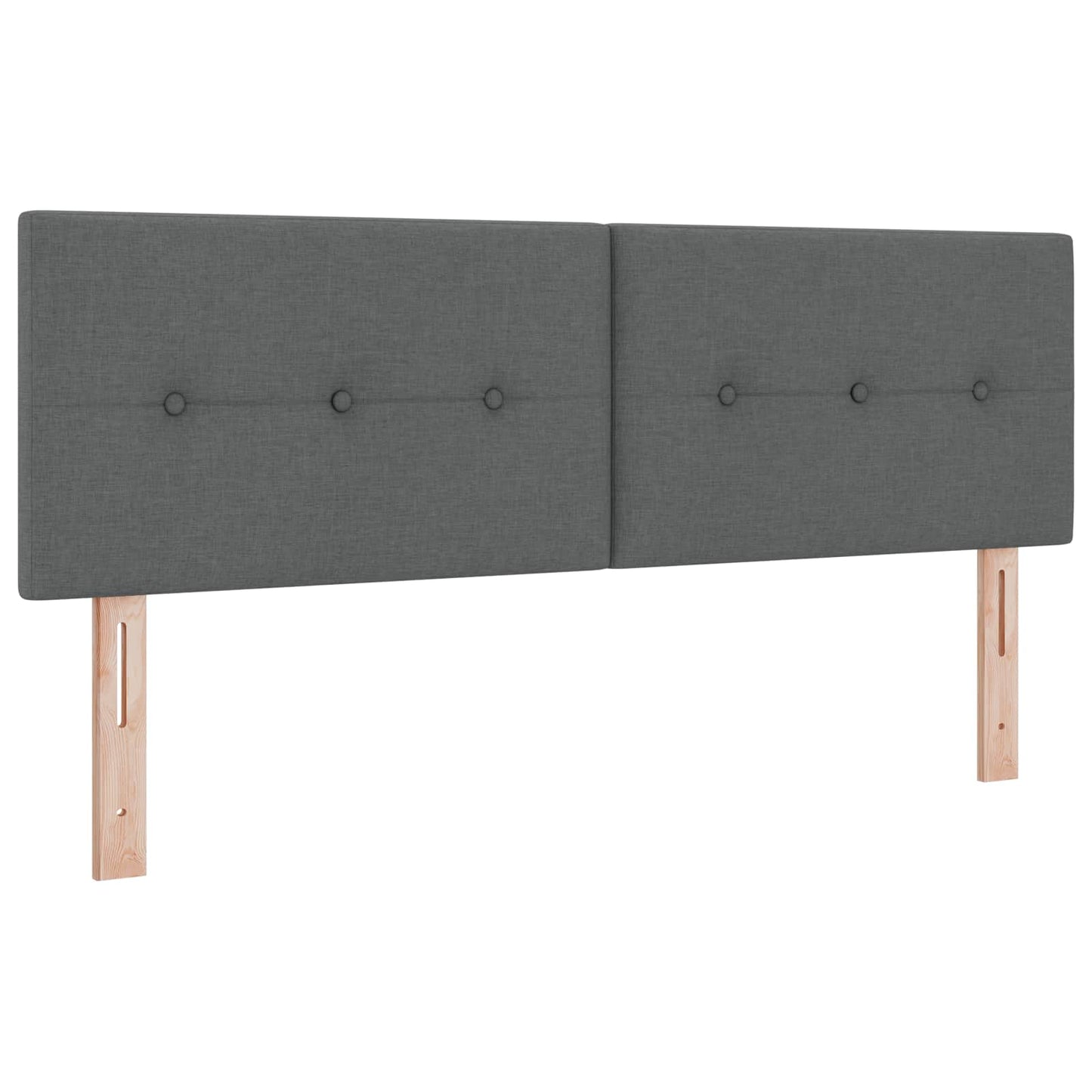Boxmadras med topmadras Mørkegrå 180 x 200 cm Stof
