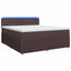 Boxmadras med topmadras Mørk Brun 180 x 200 cm Stof