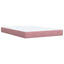 Boxmadras med topmadras Lyserød 160 x 200 cm Fløjl