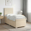 Boxmadras med topmadras Cremefarvet 100 x 200 cm Stof