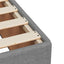 Boxmadras med topmadras med hovedgærde Lysegrå 90 x 190 cm Stof