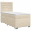 Boxmadras med topmadras Cremefarvet 100 x 200 cm Stof