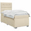 Boxmadras med topmadras Cremefarvet 100 x 200 cm Stof