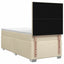 Boxmadras med topmadras Cremefarvet 100 x 200 cm Stof